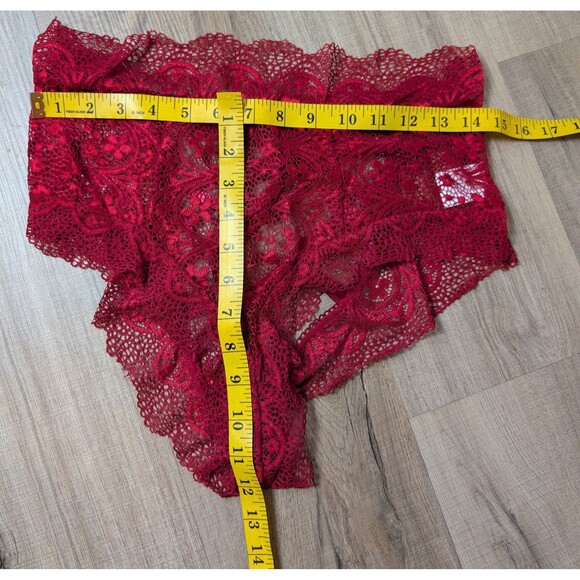 NEW MARZXIN Size XL Lace Lingerie Bra & Panty Set Red Boudoir Seductive Romantic - Picture 12 of 12